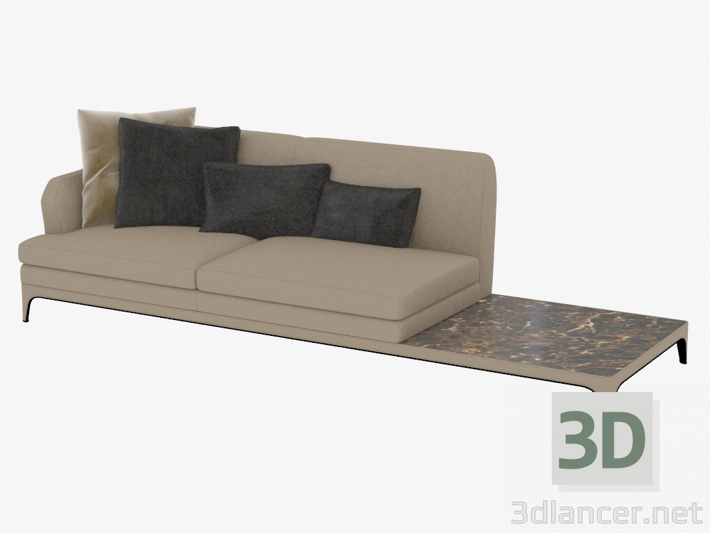 3D modeli Sofa modern deri Oscar (298х98х83) - önizleme