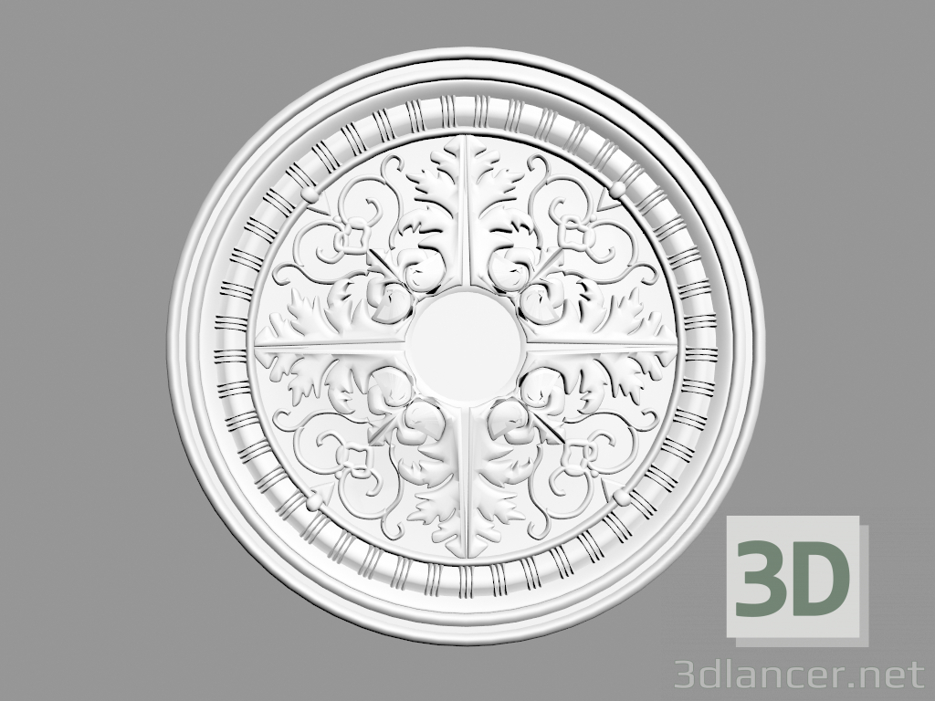 modèle 3D Sortie plafond R52 (69,5 x 69,5 x 4,8 - Ø 69,5 cm) - preview