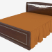 Modelo 3d Cama de casal com encosto para as pernas (1758x1233x2175) - preview