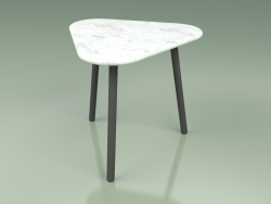 Table d'appoint 010 (Metal Smoke, Carrara Marble)