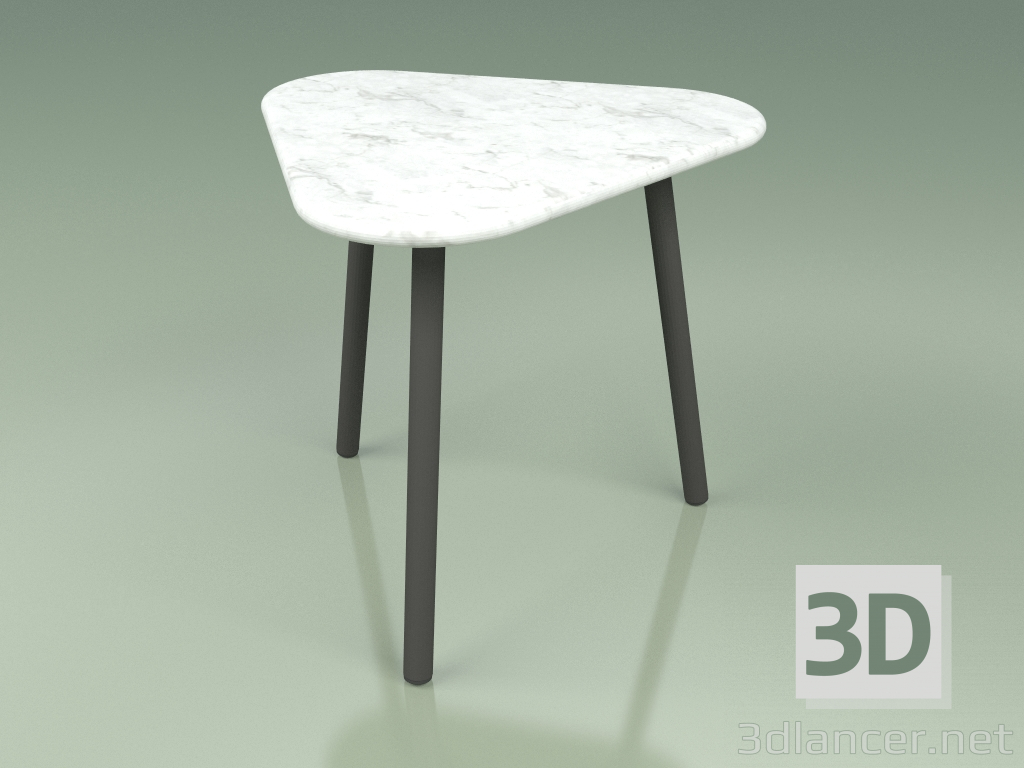 3d model Mesa auxiliar 010 (Metal Ahumado, Mármol de Carrara) - vista previa