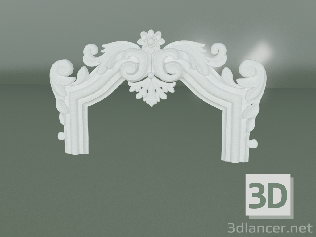 Modelo 3d Elemento de decoração de estuque ED085 - preview