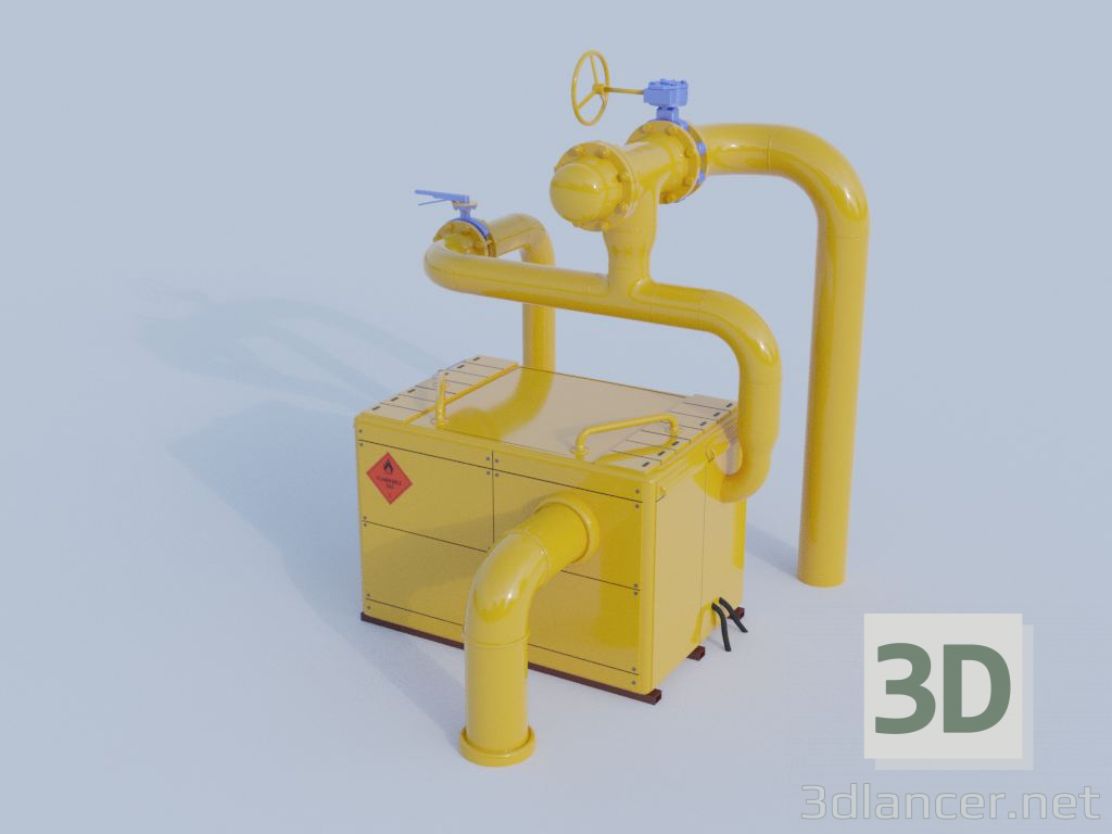 3d model Gas distribution station (GDS) - preview