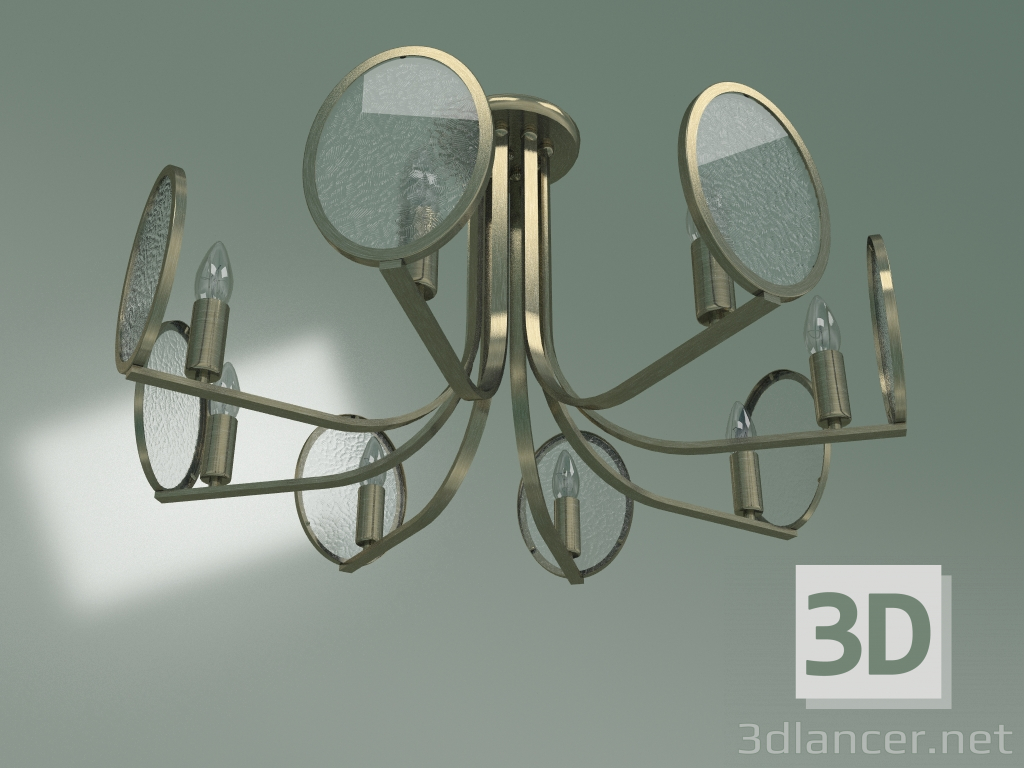 Modelo 3d Candelabro de teto 60073-8 (bronze antigo) - preview