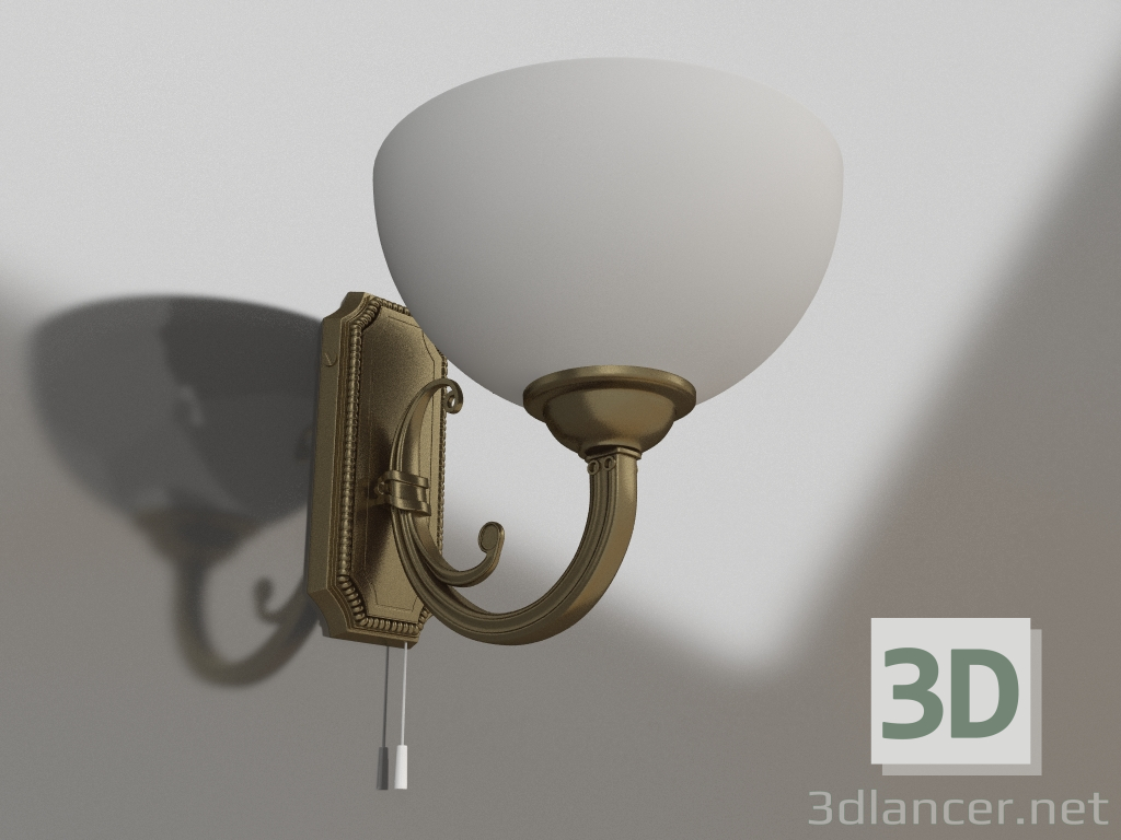 3d model Lámpara de pared Herbert (FR2012-WL-01-BZ) - vista previa