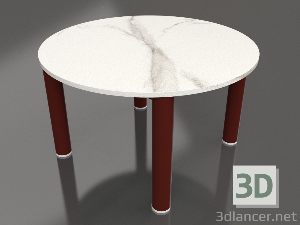 3d модель Стол журнальный D 60 (Wine red, DEKTON Aura) – превью