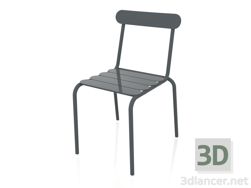 modèle 3D Chaise de salle à manger (Anthracite) - preview