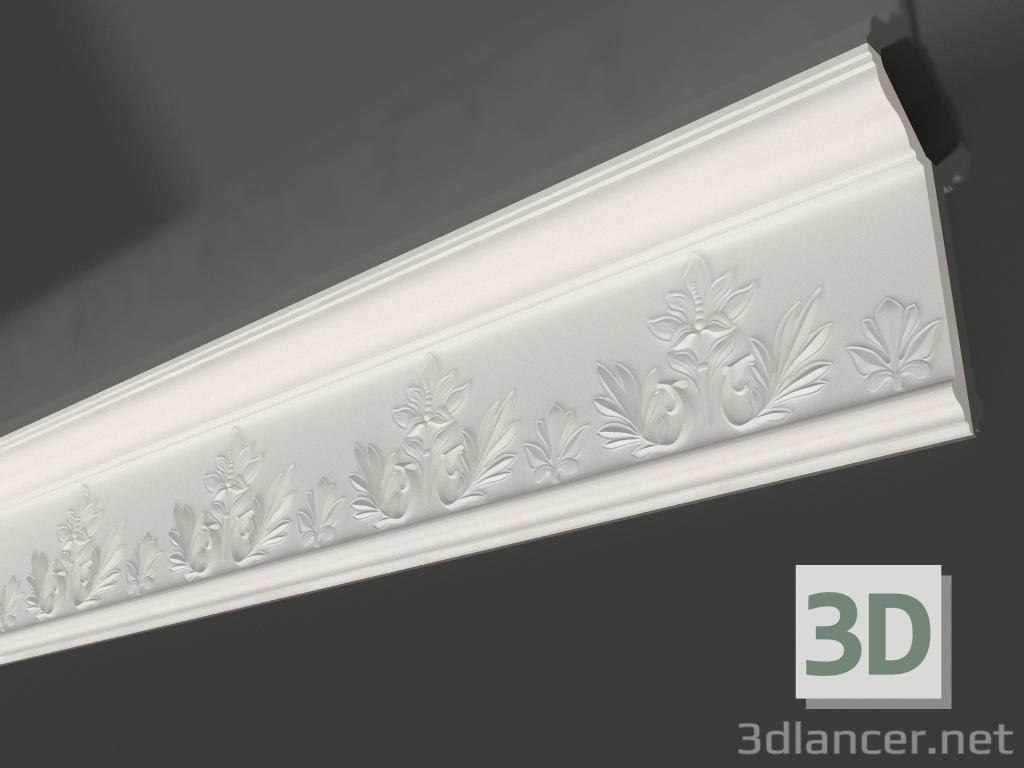 Modelo 3d Cornija de teto de gesso KL 012 (180x60x1200) - preview