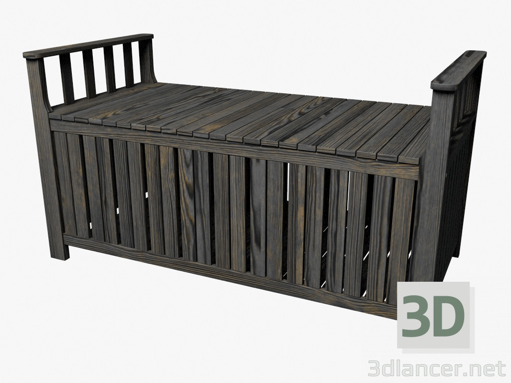 3d model Banco de almacenamiento de información (oscuro) - vista previa