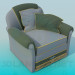 3d model Sillón con almohadones - vista previa