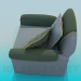 3d model Sillón con almohadones - vista previa