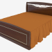 3d model Cama doble con respaldo semicircular para las piernas (1892x1233x2125) - vista previa