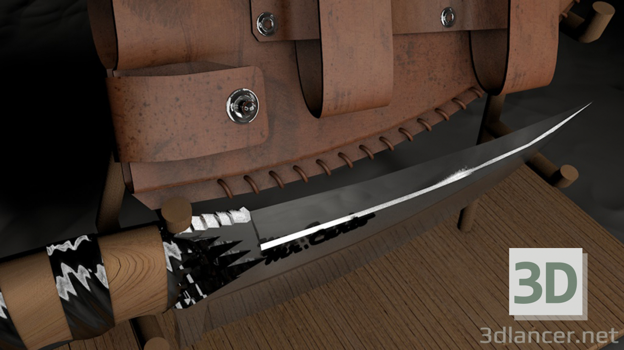 modello 3D di coltello comprare - rendering