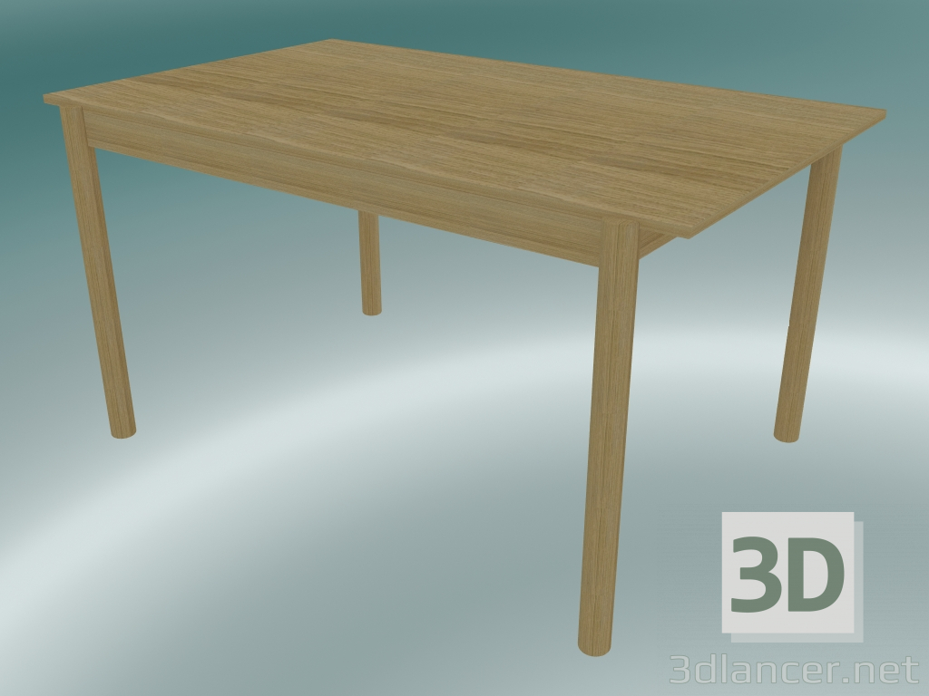 modèle 3D Table en bois linéaire (140х85 cm) - preview