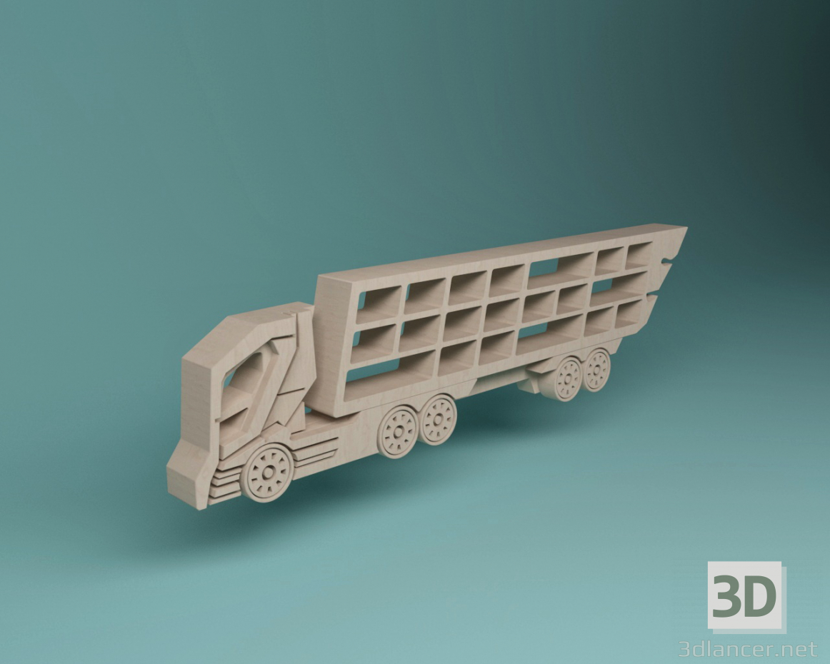 Modelo 3d prateleira para carros - preview