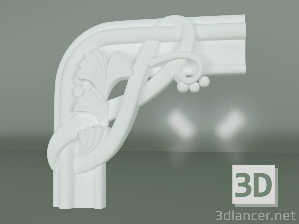 Modelo 3d Elemento de decoração de estuque ED086 - preview