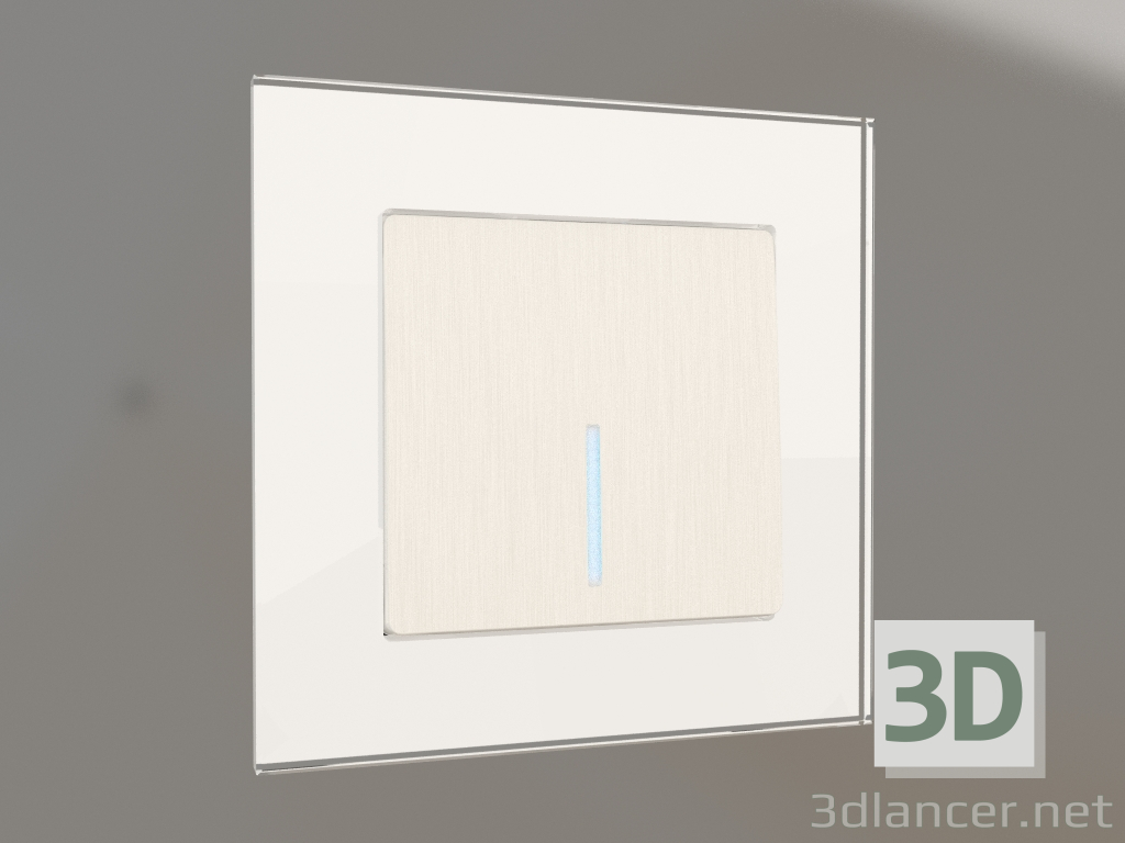 3d model Single-key switch with backlight (mother-of-pearl corrugated) - preview