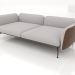 3d model Sofa module 2.5 seater deep with armrests 110 (leather upholstery on the outside) - preview