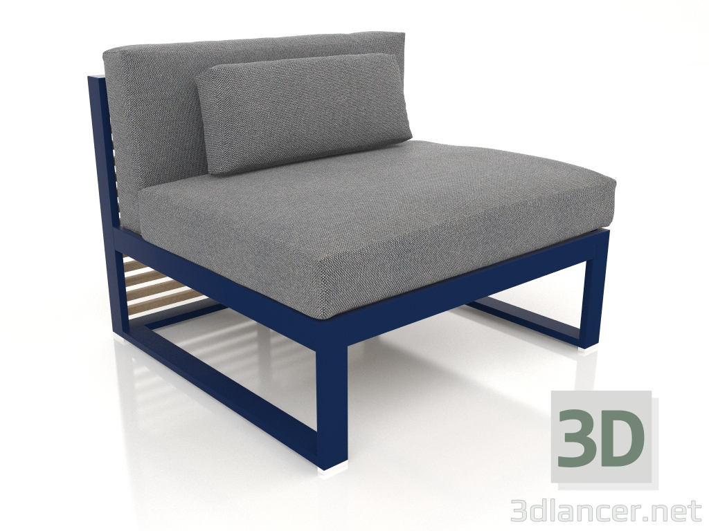 3D Modell Modulares Sofa, Abschnitt 3 (Nachtblau) - Vorschau