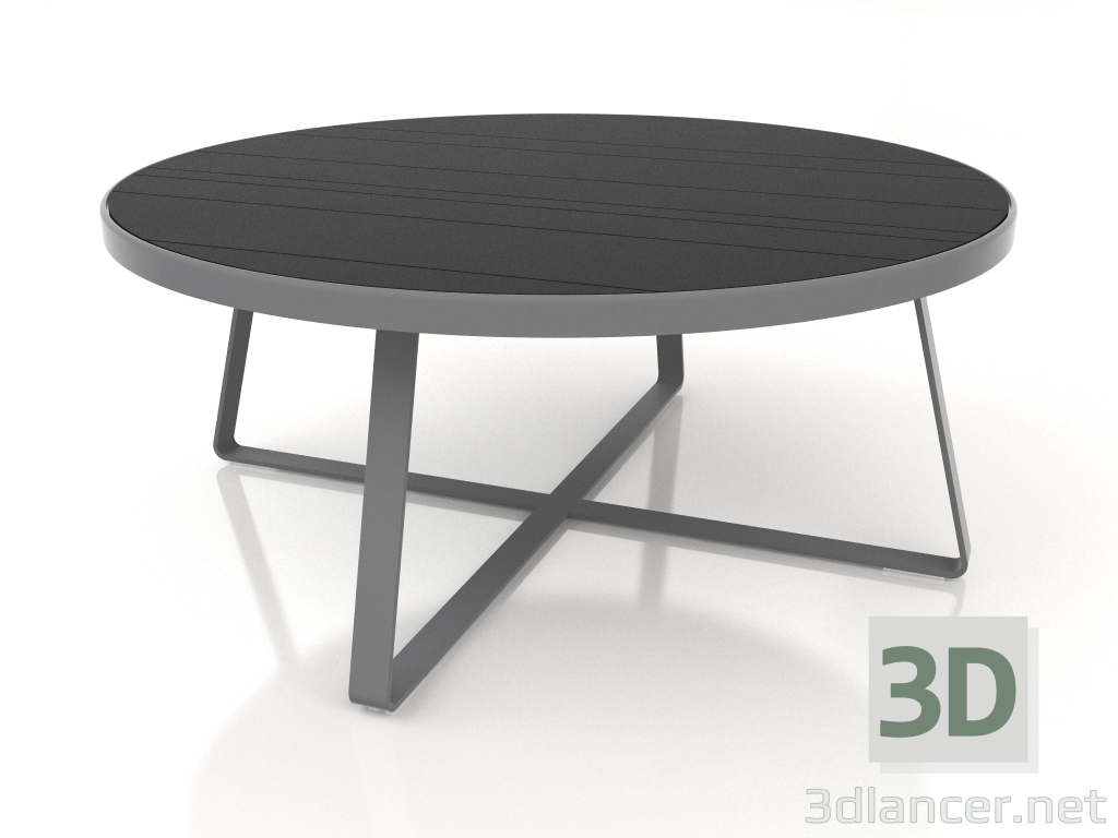 modèle 3D Table à manger ronde Ø175 (DEKTON Domoos, Anthracite) - preview