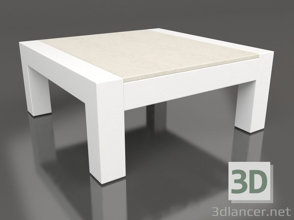 modello 3D Tavolino (Bianco, DEKTON Danae) - anteprima