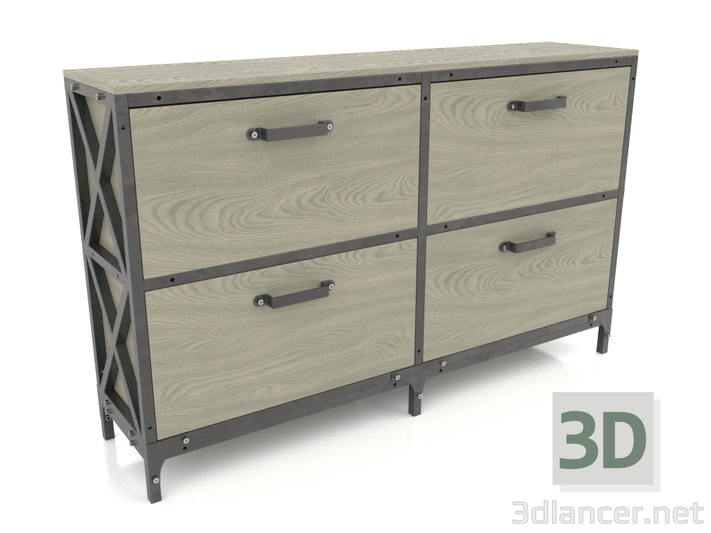 3d model Chest of drawers (2 sections) - preview