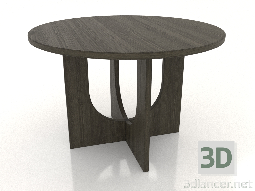 3D Modell Niedriger Tisch (Esche-Walnuss) - Vorschau