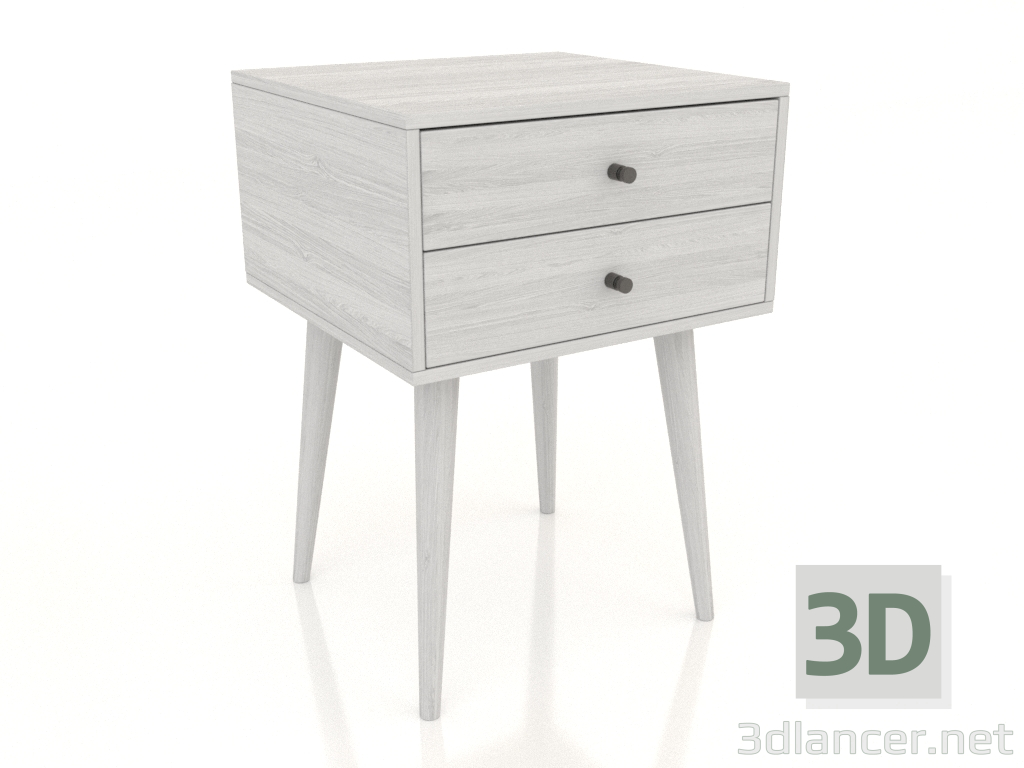 3D Modell Nachttisch 420 mm (weiß RAL 9010) - Vorschau