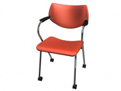 Chaise empilable avec roues