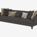 3D Modell Ledersofa Viersitzer Oscar (302h98h83) - Vorschau