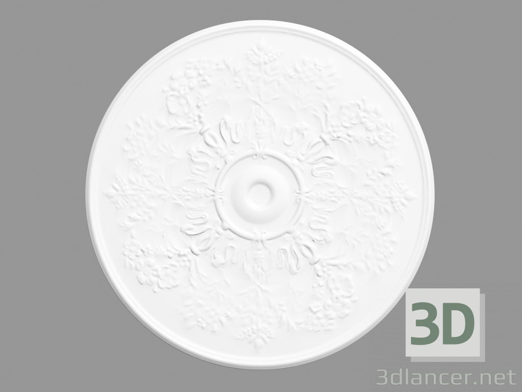 3d model Ceiling outlet R64 (95.2 x 95.2 x 4.8 - Ø 95.5 cm) - preview