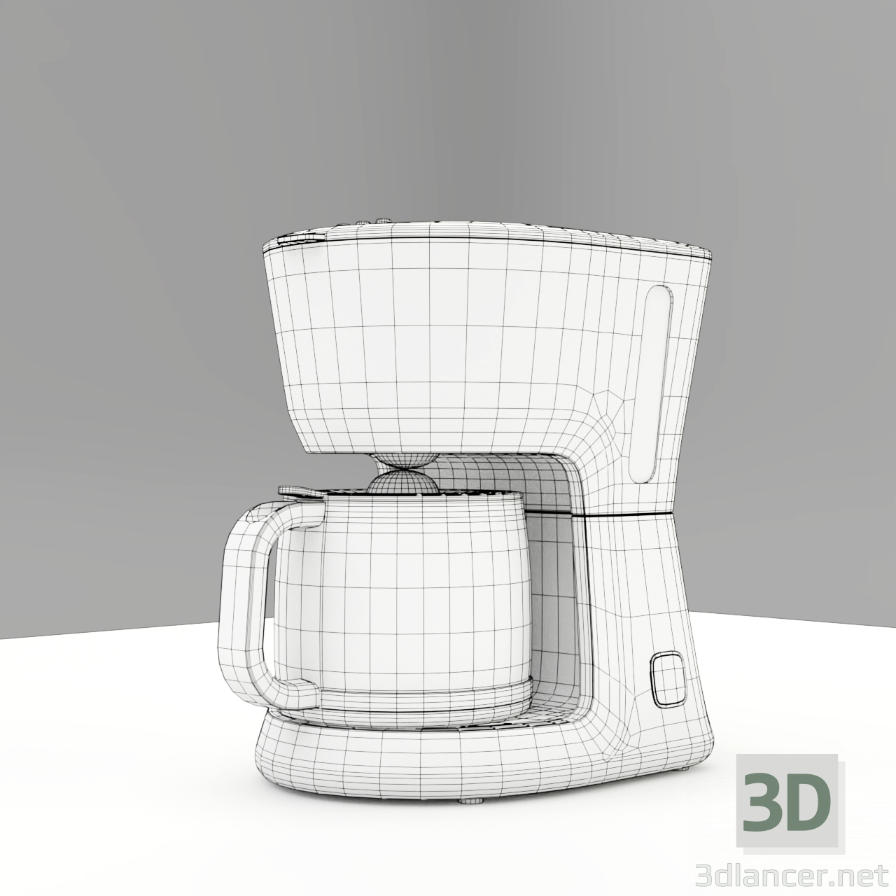 3D Electrolux Kahve Makinesi Ecm 3505 modeli satın - render