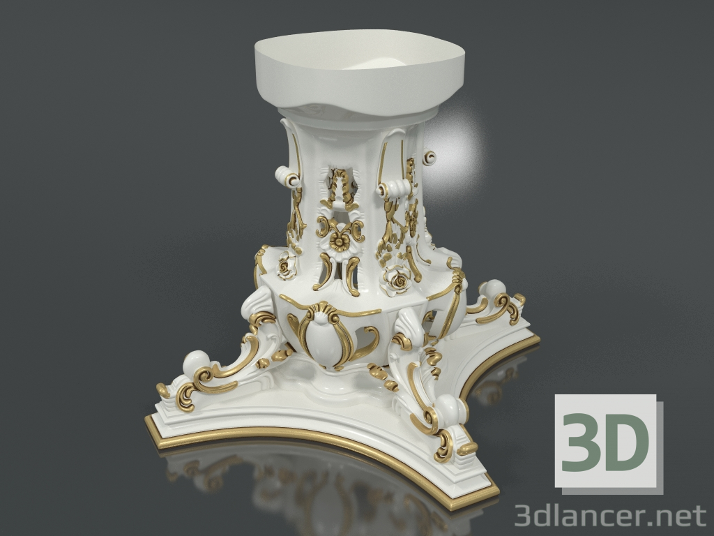 modello 3D Piedistallo (art. 14114) - anteprima