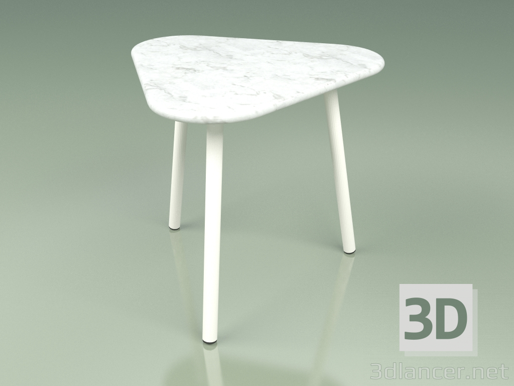 3d model Side table 010 (Metal Milk, Carrara Marble) - preview