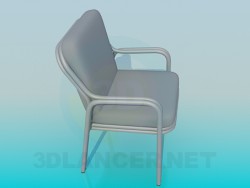 Soft chair with armrests