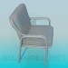 3d model Soft chair with armrests - preview