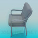 3d model Soft chair with armrests - preview