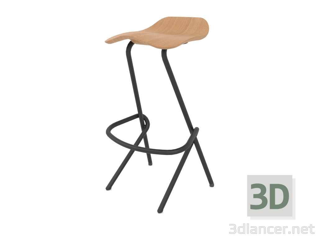 modello 3D Sgabello semibar h73 - anteprima