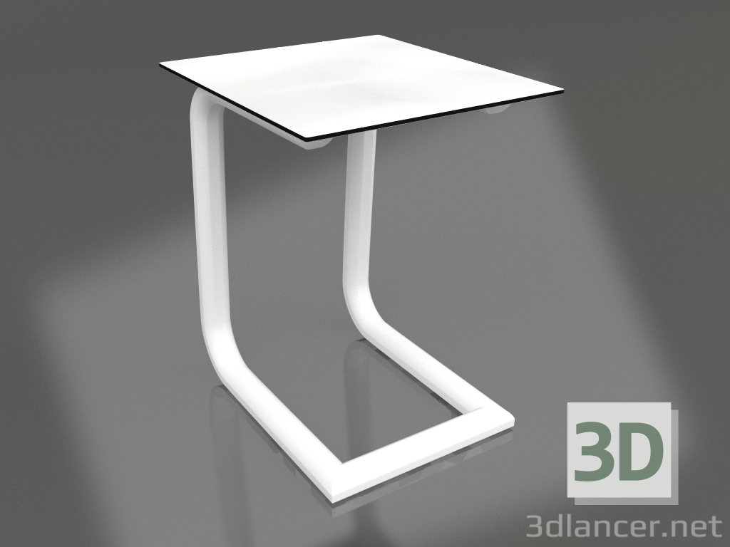 Modelo 3d Mesa lateral C (Branca) - preview