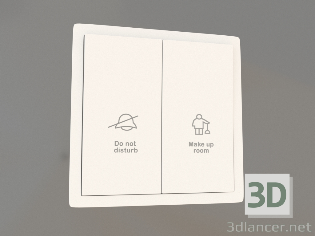 3d model Switch with DND symbols; MUR (Matte White, DA88833) R98 - preview