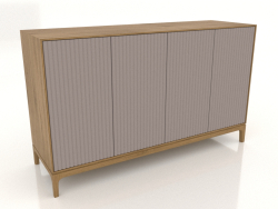 Mobile TV FARGO con frontali fresati 1600x500x950 mm (platino, rovere naturale, opzione 4)