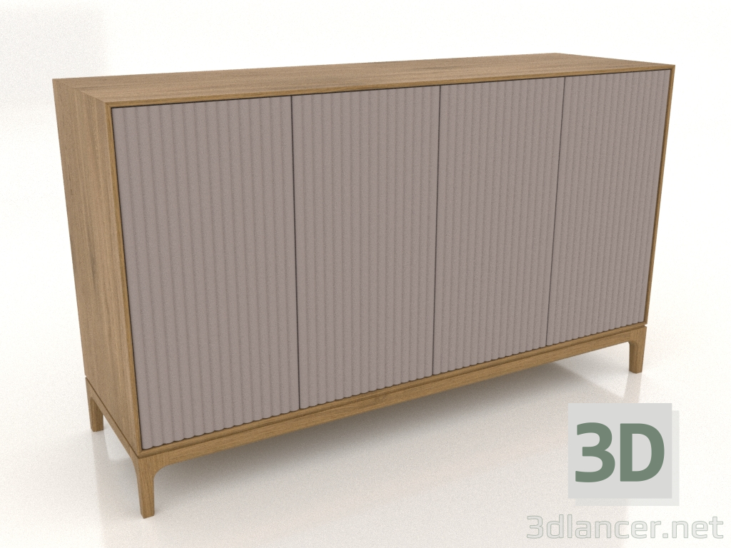 Modelo 3d Móvel de TV FARGO com fachadas fresadas 1600x500x950 mm (platina, carvalho natural, opção 4) - preview