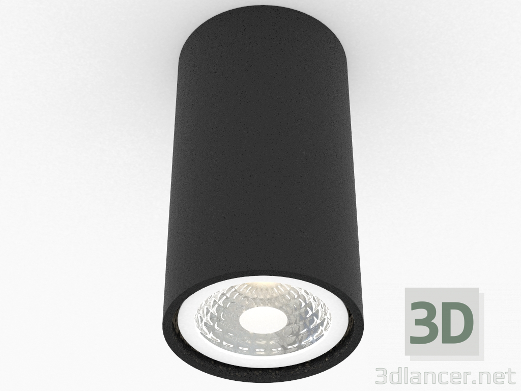 modello 3D lampada LED Superficie (N1595 Black_RAL9003) - anteprima