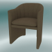 3d model Silla de comedor, mocasín de oficina (SC24, H 79cm, 57x59cm, Velvet 8 Almond) - vista previa