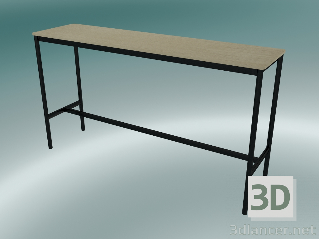 3D Modell Rechteckiger Tischfuß Hoch 50x190x105 (Eiche, Schwarz) - Vorschau