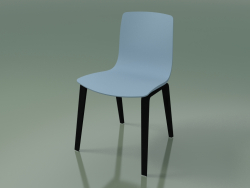 Silla 3947 (4 patas de madera, polipropileno, abedul negro)