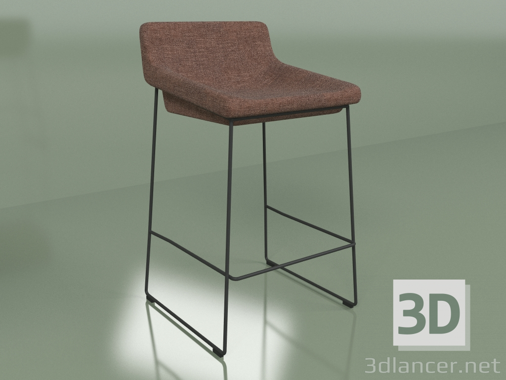 modèle 3D Chaise semi-bar Comfy (marron) - preview