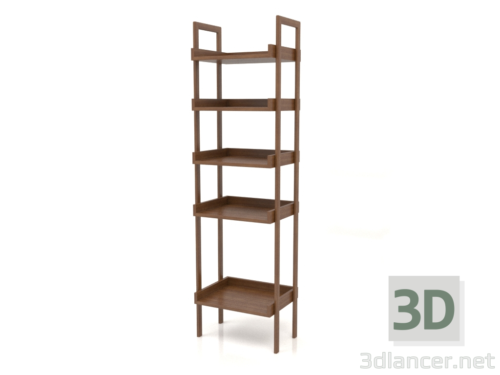 3d модель Стеллаж ST 03 (без тумбы) (550х400х1900, wood brown light) – превью