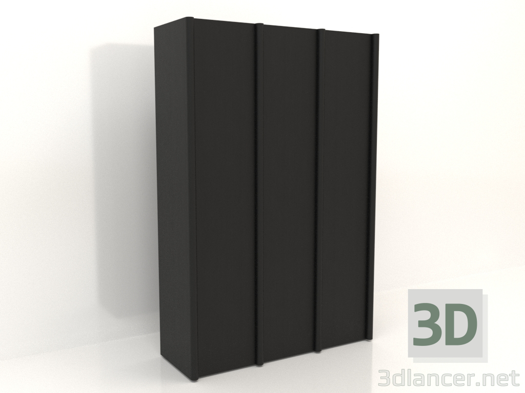 modello 3D Armadio MW 05 legno (1863x667x2818, legno nero) - anteprima