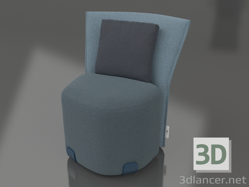 3d model Silla de comedor (Gris azul) - vista previa